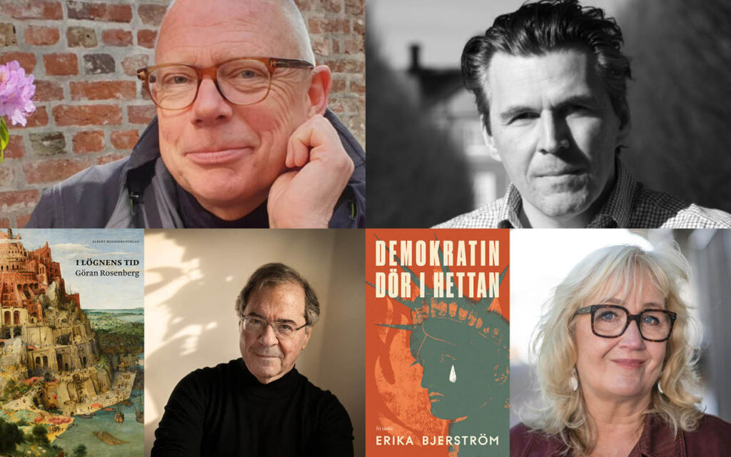 porträttbilder på tre män och en kvinna