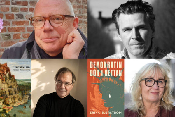 porträttbilder på tre män och en kvinna